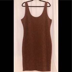 Brown Sparkle Midi Dress